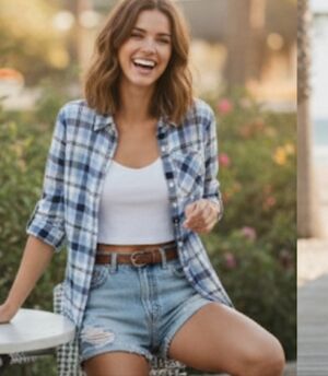 Equipment Femme Signature Silk Plaid Button-Up Size Large